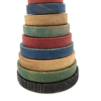 Beautifully Faded Old Colorful Wooden Stacking Toy
