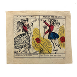 Elastic Ariel and Monsieur Mercury, c.1840s Hand-colored Engraving