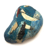 Excellent Big Painted Rock with Sailboat and Lighthouse