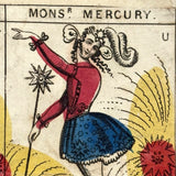 Elastic Ariel and Monsieur Mercury, c.1840s Hand-colored Engraving