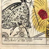 Elastic Ariel and Monsieur Mercury, c.1840s Hand-colored Engraving