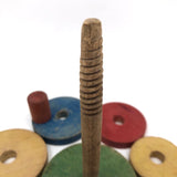 Beautifully Faded Old Colorful Wooden Stacking Toy