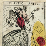 Elastic Ariel and Monsieur Mercury, c.1840s Hand-colored Engraving