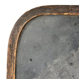 Most Beautiful Antique Slate in Rare Rounded Frame with Iron Mend (and Incised 1851)