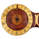 Great Old Two Dial Wooden Folk Art Score Keeper with Handwritten Numbers, 0-100