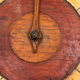 Great Old Two Dial Wooden Folk Art Score Keeper with Handwritten Numbers, 0-100