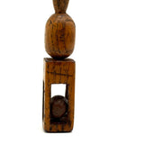 Sweet Old Oak Wood Ball in Cage Carved Whimsy Rattle