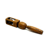 Sweet Old Oak Wood Ball in Cage Carved Whimsy Rattle