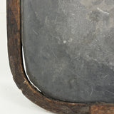 Most Beautiful Antique Slate in Rare Rounded Frame with Iron Mend (and Incised 1851)