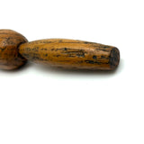 Sweet Old Oak Wood Ball in Cage Carved Whimsy Rattle