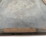 Most Beautiful Antique Slate in Rare Rounded Frame with Iron Mend (and Incised 1851)