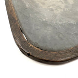 Most Beautiful Antique Slate in Rare Rounded Frame with Iron Mend (and Incised 1851)