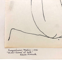 Michel Calman at Bath, 1950 Edwin Kosarek Ink Drawing