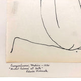 Michel Calman at Bath, 1950 Edwin Kosarek Ink Drawing
