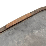 Most Beautiful Antique Slate in Rare Rounded Frame with Iron Mend (and Incised 1851)