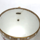 Matching Cups, Unmatched Repairs - c. 1860s James Duke Hand-painted Porcelain Teacups with Repaired Handles