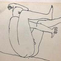 Michel Calman at Bath, 1950 Edwin Kosarek Ink Drawing