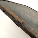 Most Beautiful Antique Slate in Rare Rounded Frame with Iron Mend (and Incised 1851)