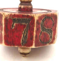 Lovely Collection of Three Early 19th C. Carved Bone Teetotem (Game Spinners)