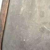Most Beautiful Antique Slate in Rare Rounded Frame with Iron Mend (and Incised 1851)
