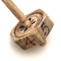 Lovely Collection of Three Early 19th C. Carved Bone Teetotem (Game Spinners)