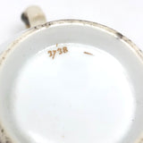 Matching Cups, Unmatched Repairs - c. 1860s James Duke Hand-painted Porcelain Teacups with Repaired Handles