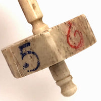 Lovely Collection of Three Early 19th C. Carved Bone Teetotem (Game Spinners)