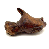 SOLD Old Carved Burl Folk Art Wolf (?) Head with Bared Teeth