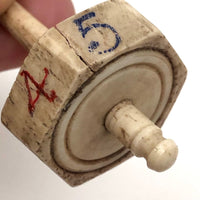 Lovely Collection of Three Early 19th C. Carved Bone Teetotem (Game Spinners)