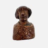 Wise Looking Man, Old Carved Burl Folk Art Bust