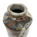 Satisfying Bottle Shaped Modernist Vase with Painterly Glazing