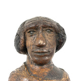 Wise Looking Man, Old Carved Burl Folk Art Bust