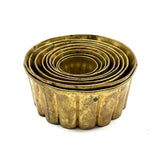Satisfying Old Set of Brass, Scalloped Edge, Nesting Cookie/Pastry Cutters