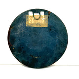 Hearts, Lilies, Angels--Beautiful 19th Century Hand-painted Embossed Paper Medallion, Under Glass, Original Frame