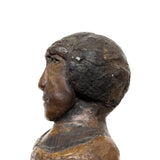 Wise Looking Man, Old Carved Burl Folk Art Bust