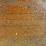 Antique Folk Art Fox and Geese Game Board with (Complete Set of) Hand-carved Pegs and Verse on Reverse