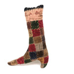Large Monogrammed Boot Shaped Crazy Quilt Pin Cushion
