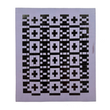 Lavender and Black, Finely Executed Antique Froebel Kindergarten Paper Weaving