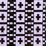 Lavender and Black, Finely Executed Antique Froebel Kindergarten Paper Weaving