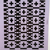 Lavender and Black, Finely Executed Antique Froebel Kindergarten Paper Weaving