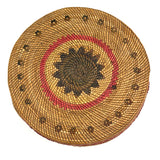 Beautiful Antique Macah Beargrass and Cedar Bark Basket with Birds and Sun