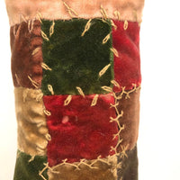 Large Monogrammed Boot Shaped Crazy Quilt Pin Cushion