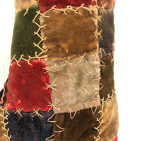 Large Monogrammed Boot Shaped Crazy Quilt Pin Cushion