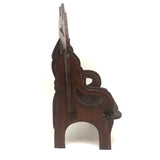 Carved Folk Art Chair with Picture Frame Back