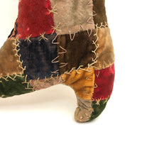Large Monogrammed Boot Shaped Crazy Quilt Pin Cushion