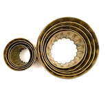 Satisfying Old Set of Brass, Scalloped Edge, Nesting Cookie/Pastry Cutters