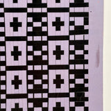 Lavender and Black, Finely Executed Antique Froebel Kindergarten Paper Weaving