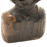 Wise Looking Man, Old Carved Burl Folk Art Bust