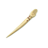 Open Hand, Wonderful  19th Century Carved Bone Bodkin