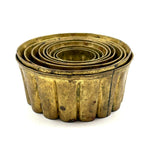 Satisfying Old Set of Brass, Scalloped Edge, Nesting Cookie/Pastry Cutters